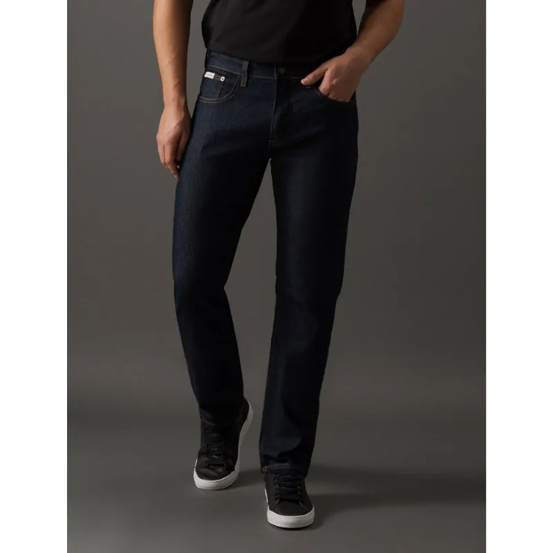 Calça Jeans Masculina Slim Cintura Baixa Tom Médio Calvin Klein Jeans - Azul Médio Calça Jeans Masculina Slim Cintura Baixa Tom Médio Calvin Klein Jeans Azul Médio 42