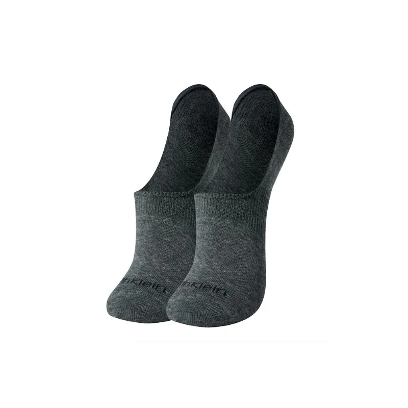Kit 2 Pares Meia Invisível Calvin Klein Cinza Mescla Escuro 39-44