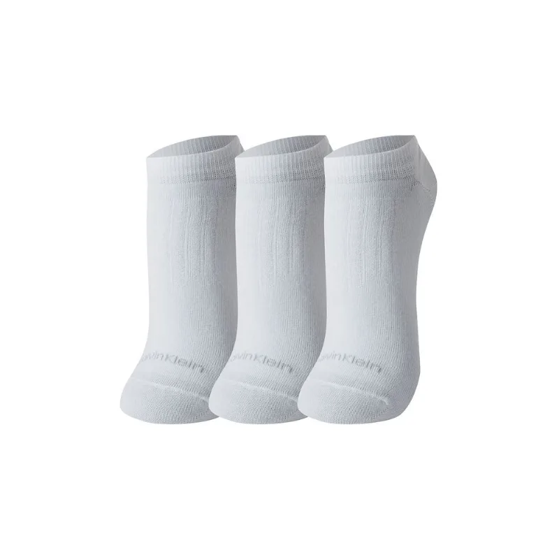 Kit 3 Pares Meia Sapatilha Calvin Klein Branco 39-44