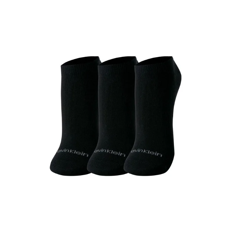 Kit 3 Pares Meia Sapatilha Calvin Klein Preto 34-38