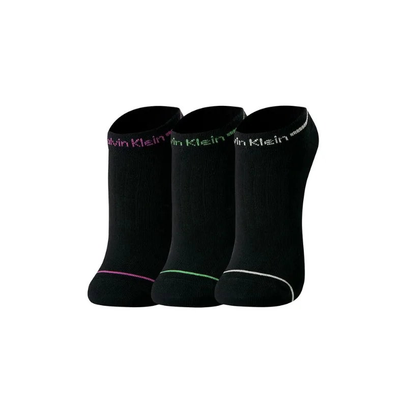 Kit 3 Pares Meia Sapatilha Masculina Calvin Klein Preto 39-44