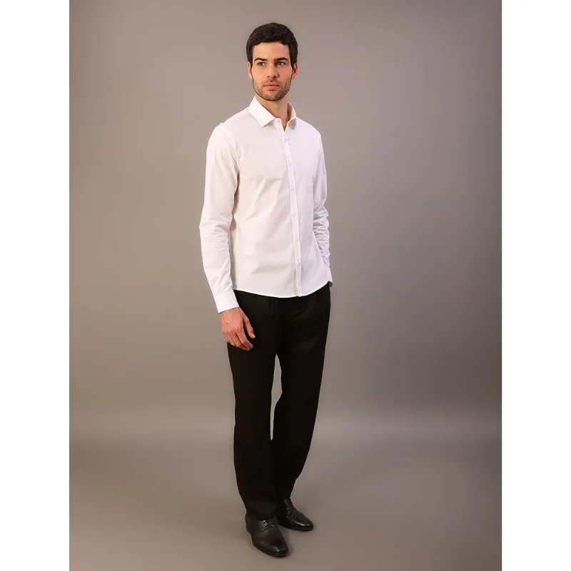 Camisa de Manga Longa Masculina Slim Estampa Assinatura Ck Bordada Calvin Klein - Branco Camisa de Manga Longa Masculina Slim Estampa Assinatura Ck Bordada Calvin Klein Branco 1