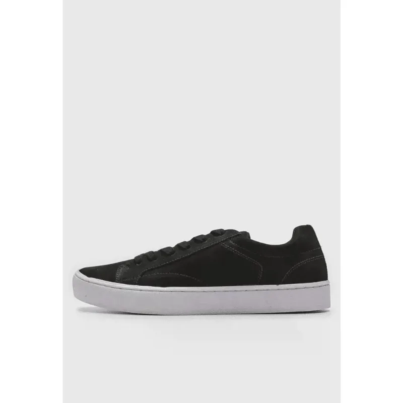 Tenis Calvin Klein Baixo Skate Nobuck Basico Preto