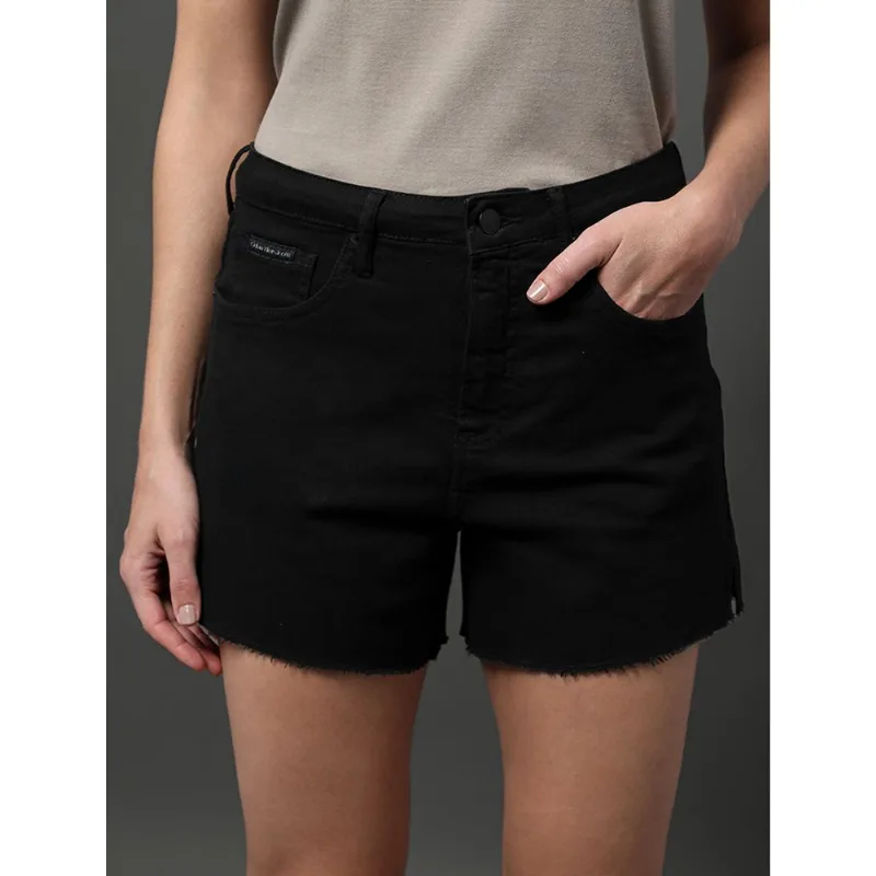 Shorts Sarja Feminino Com Fenda Lateral Calvin Klein - Preto Shorts Sarja Feminino Com Fenda Lateral Calvin Klein Preto 42