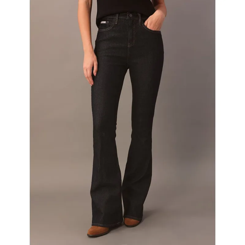 Calça Jeans Feminina Flare Alta Calvin Klein Jeans - Azul Marinho Calça Jeans Feminina Flare Alta Calvin Klein Jeans Azul Marinho 44