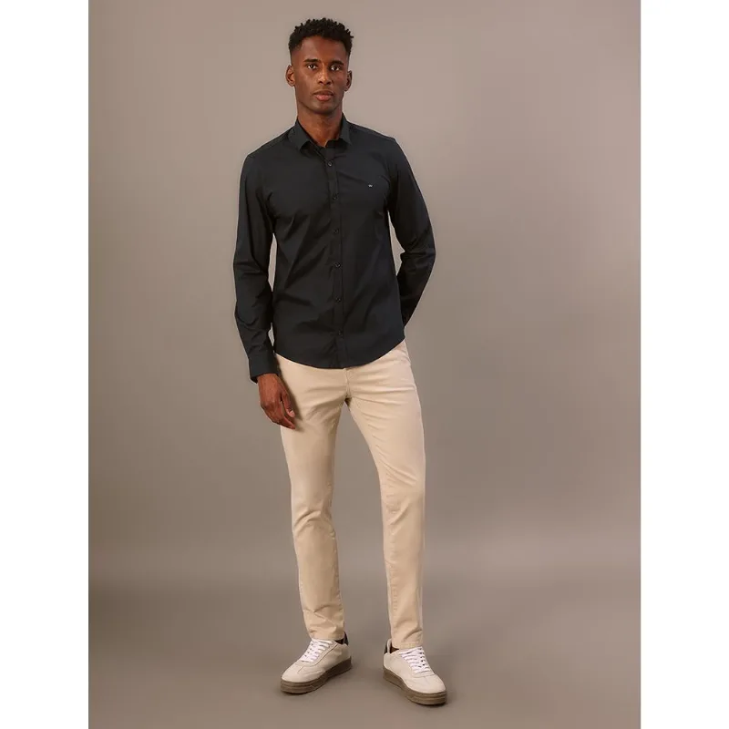 Camisa Masculina Slim Básica de Manga Longa Calvin Klein - Azul Marinho Camisa Masculina Slim Básica de Manga Longa Calvin Klein Azul Marinho p