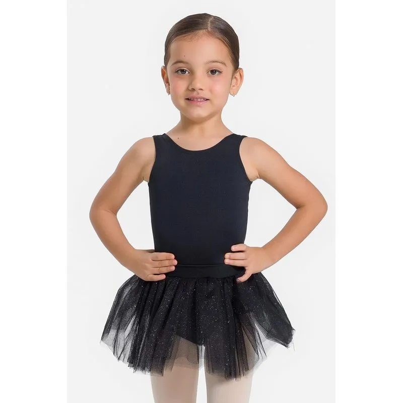 SAIA DE TULE CRISTAL INFANTIL - CLASSIC 26/27 - PRETO PP