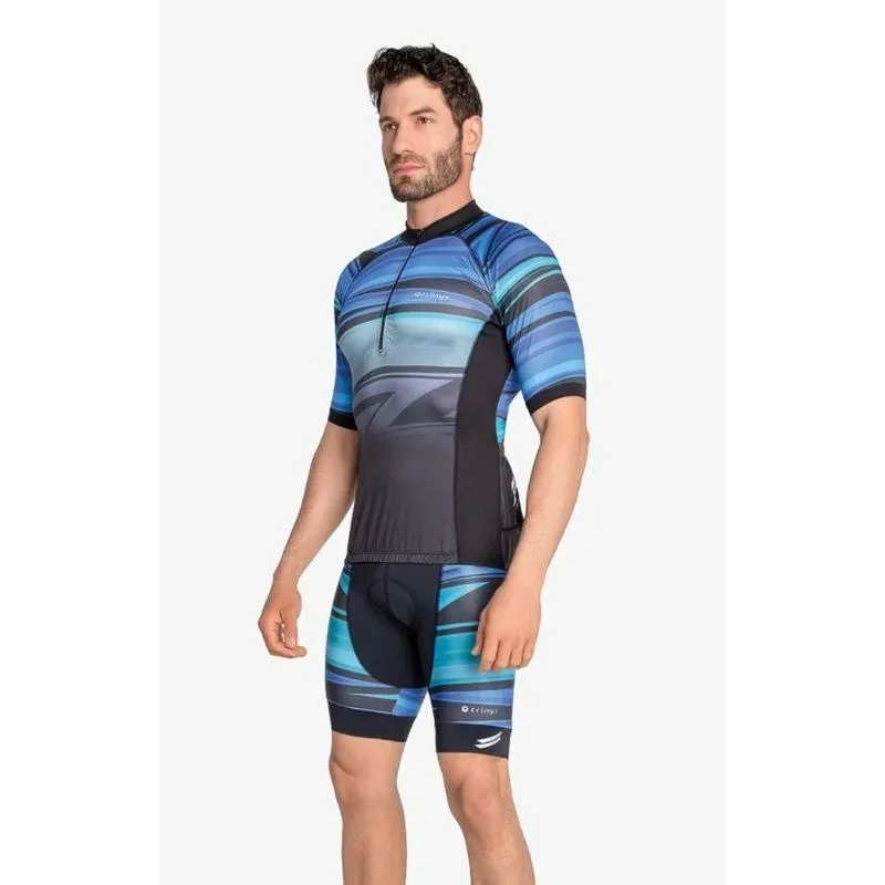 Camisa Bike Ciclista Com Zíper Parcial, Masculina - Trinys