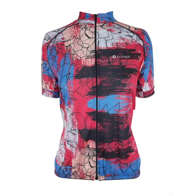 Camisa de Ciclismo Trinys C-14549 Feminina P / Rosa e Preto