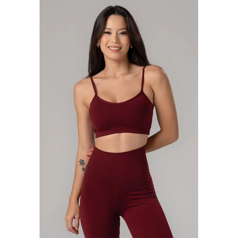 TOP HIGH COMPRESSION COM BOJO REMOVÍVEL - ESSENTIALS 25 - BORDÔ M