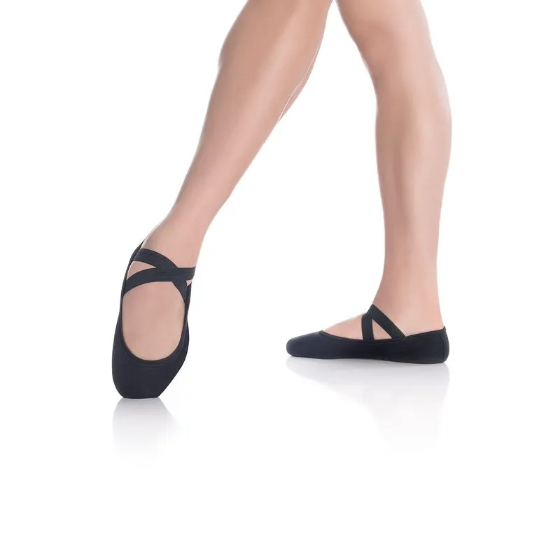 SD120VG - Preto - D - Sapatilha de Meia-Ponta em Stretch Vegana 39½
