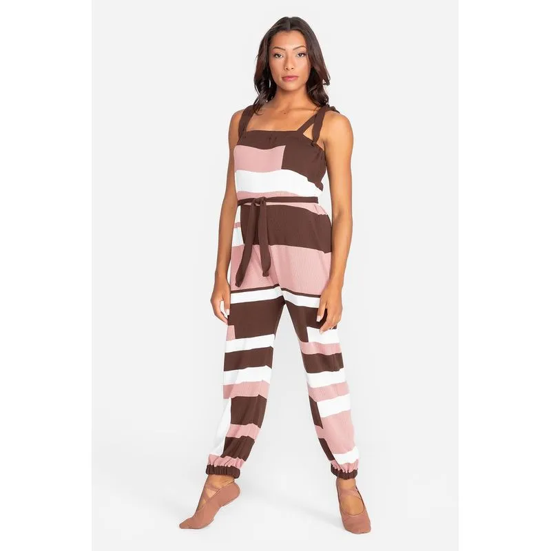 Macacão Tricot Piet Marrom/Nude/Branco - SD1929 33061 P