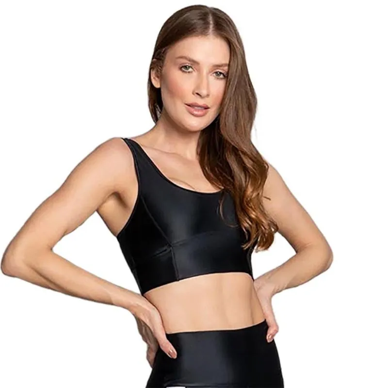 Top Academia Trinys Confort Fit Energy F-15134 com Bojo Feminino G / Preto