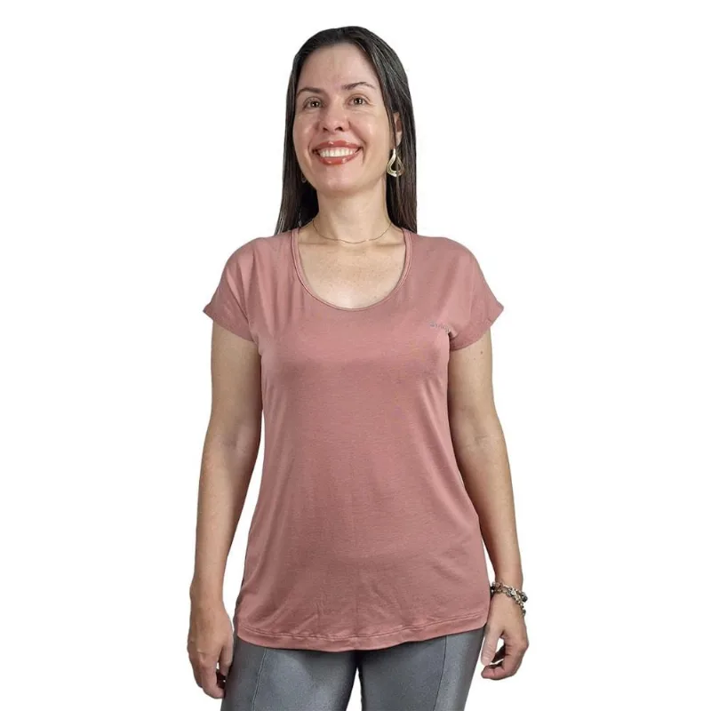 Blusa Trinys Meia Manga Fluidity A-649 Feminina M / Rosa