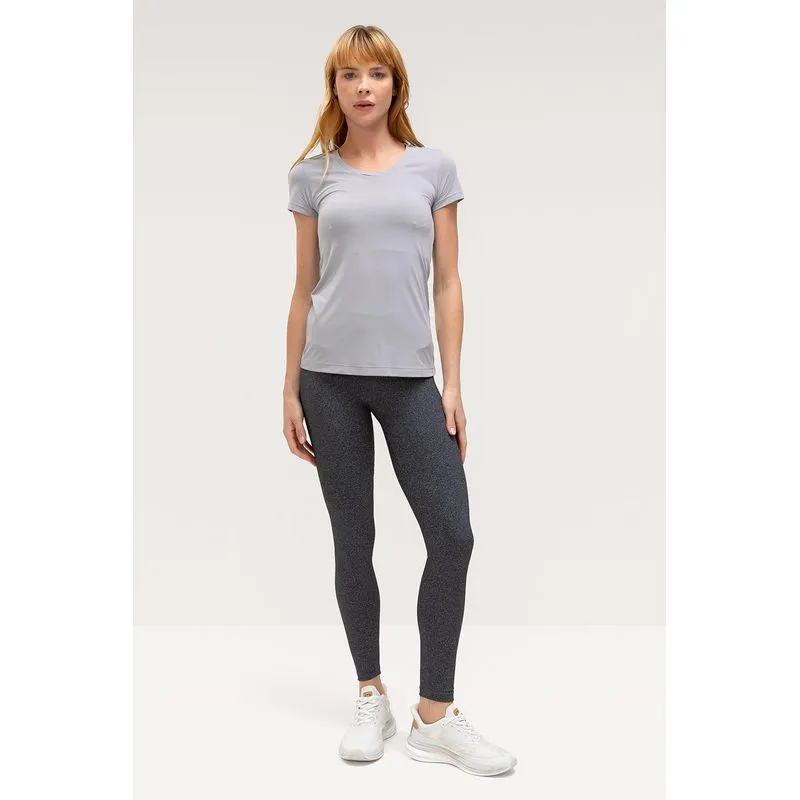 CALÇA LEGGING FLEX - ESSENTIALS 26 - MESCLA PRETO P