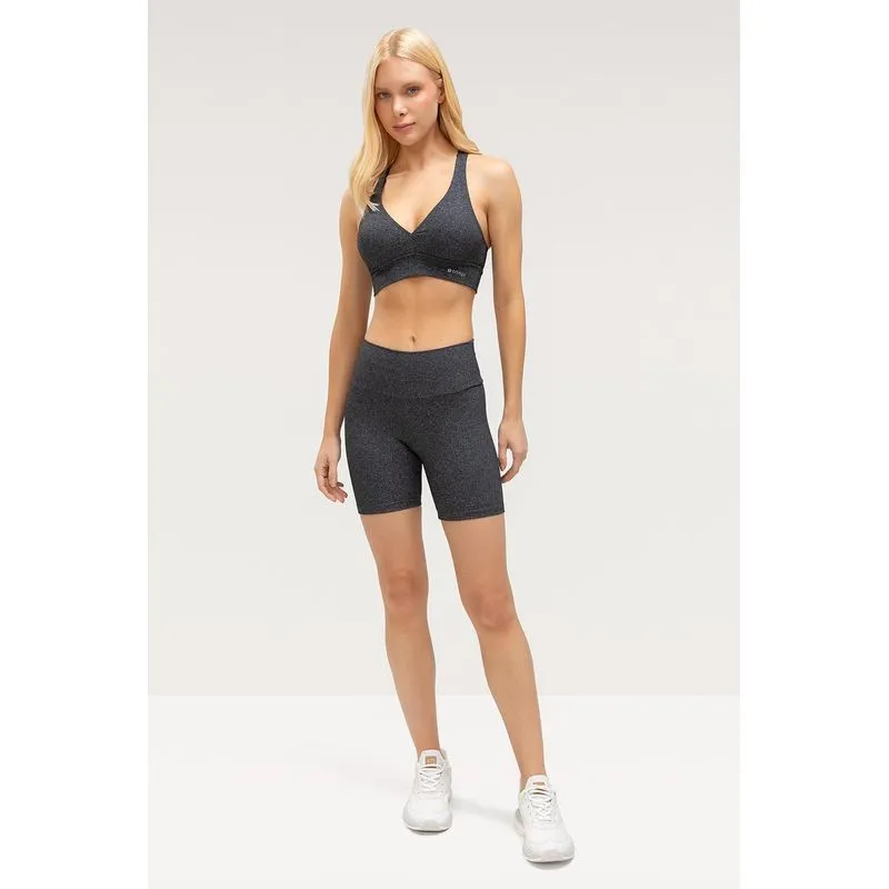 SHORTS INTERMEDIÁRIO FLEX - ESSENTIALS 26 - MESCLA PRETO M