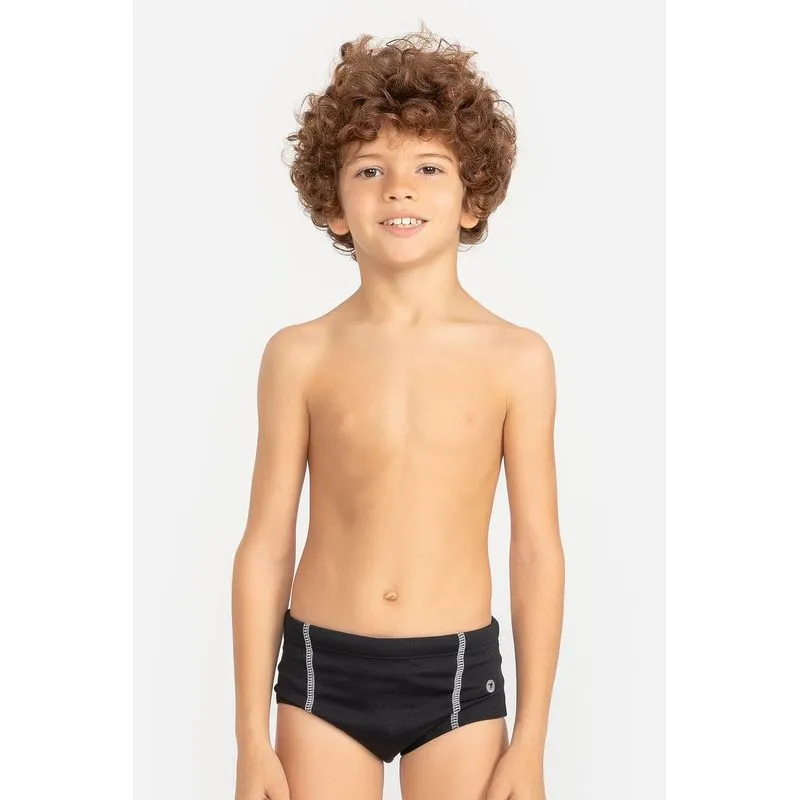 Sunga Infantil Contraste - Preto Preto G