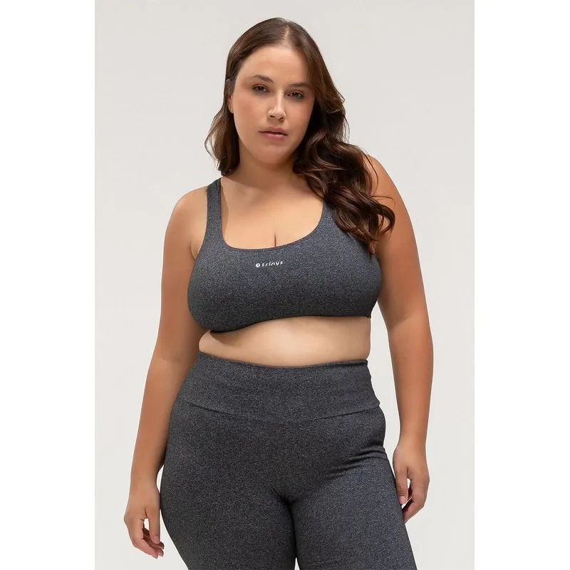 TOP FLEX PLUS SIZE - ESSENTIALS 26 - MESCLA PRETO G