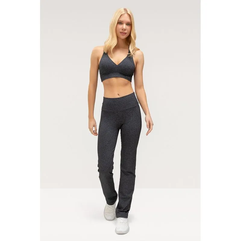 CALÇA SEQUINHA FLEX - ESSENTIALS 26 MESCLA PRETO M