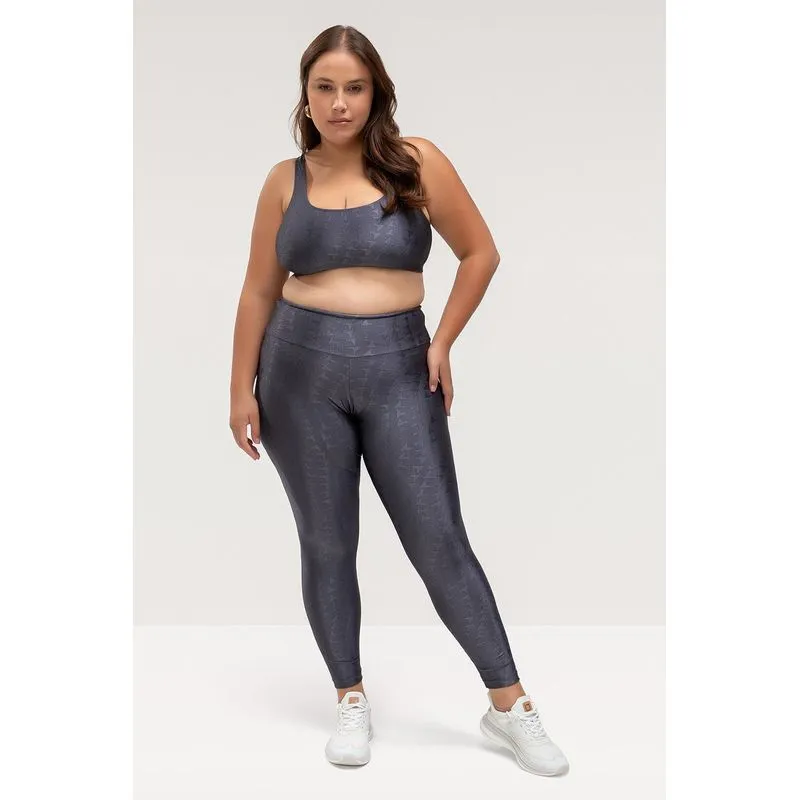 CALÇA LEGGING JACQUARD ID PLUS SIZE - ESSENTIALS 26 - CHUMBO P