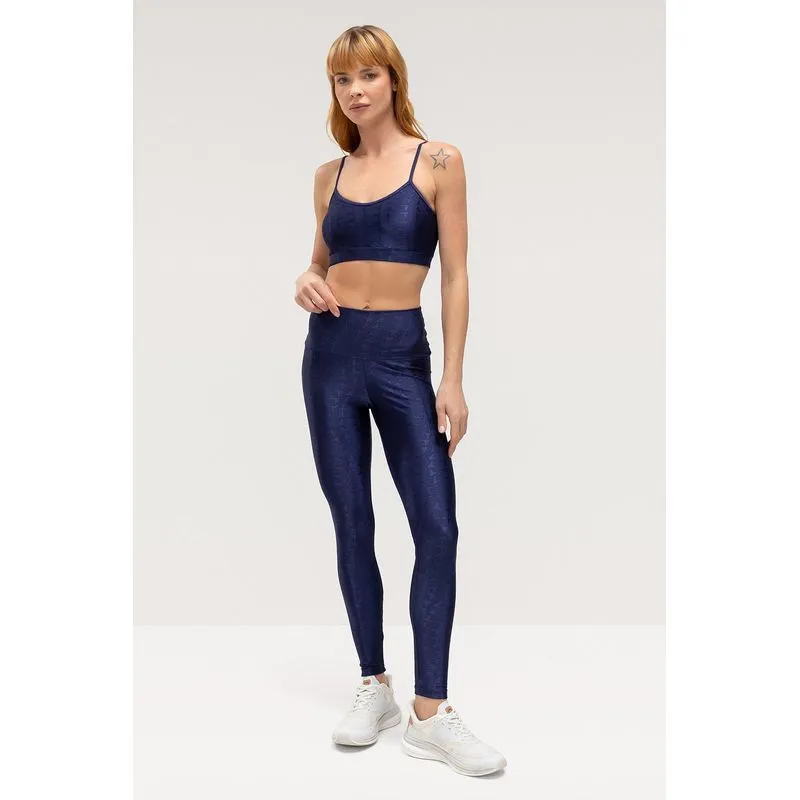 CALÇA LEGGING JACQUARD ID - ESSENTIALS 26 - MARINHO P