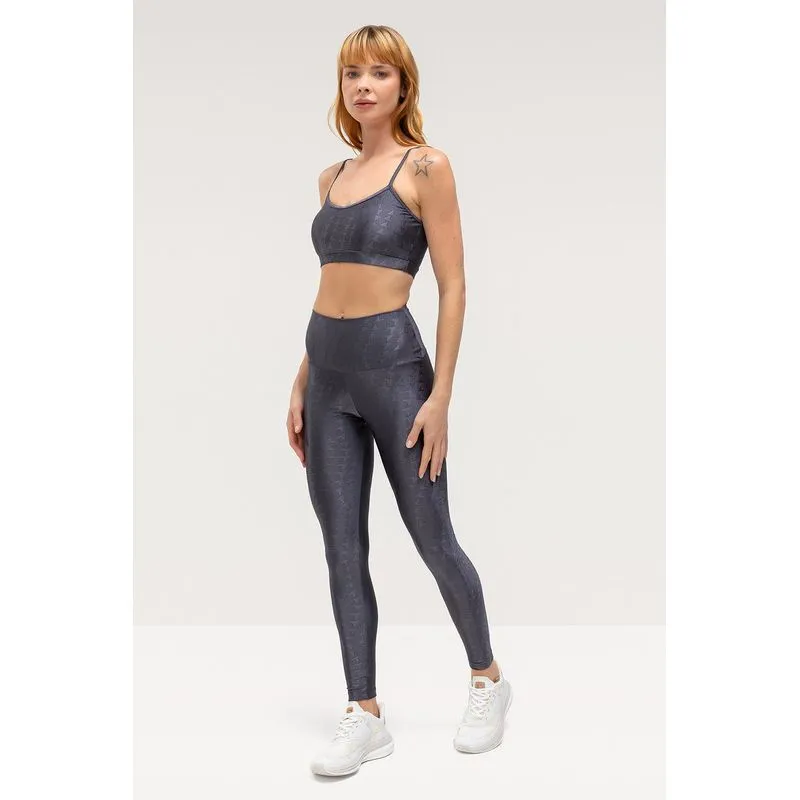 CALÇA LEGGING JACQUARD ID - ESSENTIALS 26 - CHUMBO P
