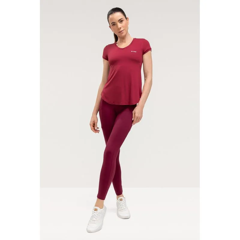 CALÇA LEGGING SOFT CORE COM BOLSOS - ESSENTIALS 26 - BORDÔ P