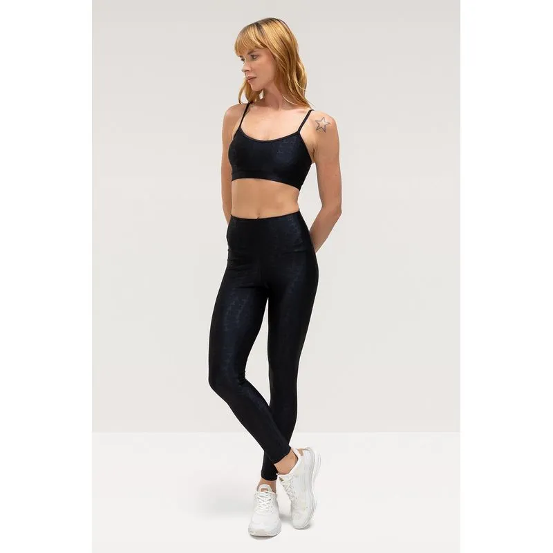 CALÇA LEGGING JACQUARD ID - ESSENTIALS 26 - PRETO G