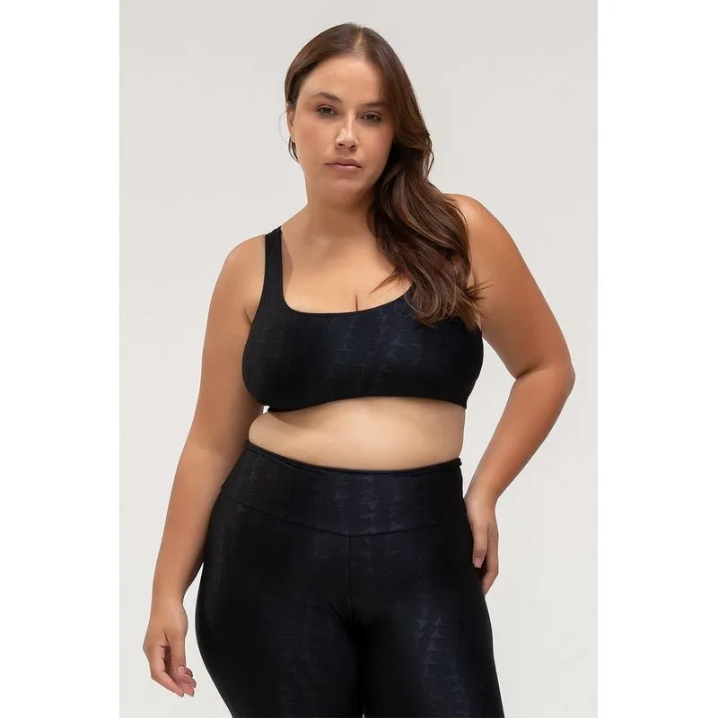TOP JACQUARD ID PLUS SIZE - ESSENTIALS 26 - PRETO P