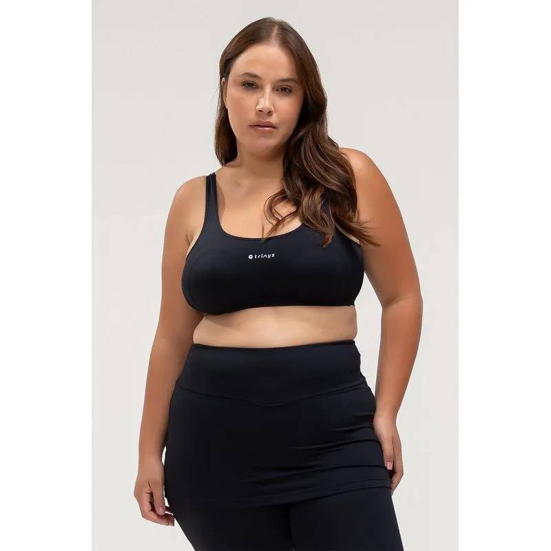 TOP SOFT TOUCH COM BOJO PLUS SIZE - ESSENTIALS 26 - PRETO P