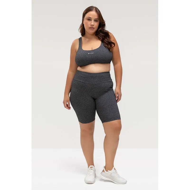 BERMUDA FLEX PLUS SIZE - ESSENTIALS 26 - MESCLA PRETO G