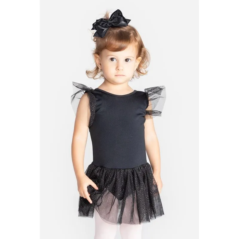 Collant Lili com saia - Infantil - SD2224 Preto M