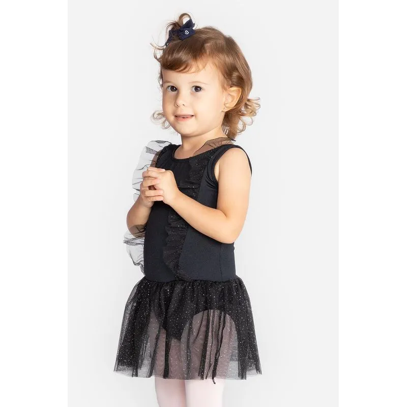 Collant Ceu com saia - Infantil - SD2225 Preto P