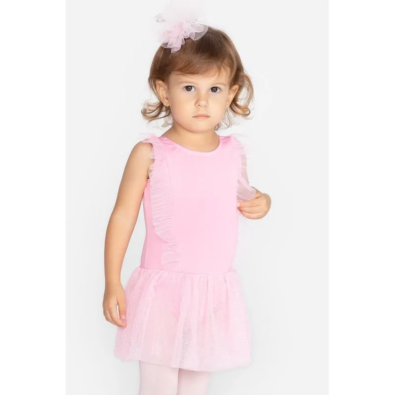 Collant Ceu com saia - Infantil - SD2225 Rosa Forte P