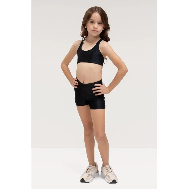 SHORTS JACQUARD ID INFANTIL - ESSENTIALS 26 - PRETO M