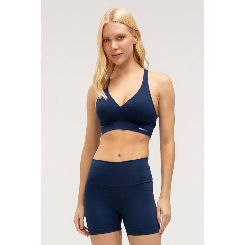 TOP FLEX DECOTE V COM BOJO REMOVÍVEL - ESSENTIALS 26 - MARINHO M