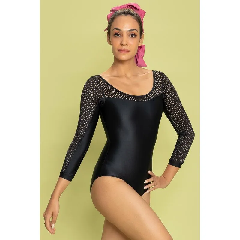 COLLANT MARGARIDA FLORESCER ADULTO - PRETO PP