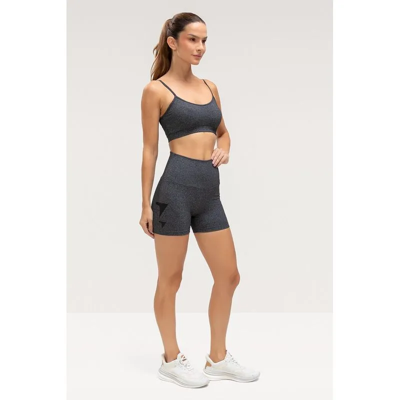 SHORTS FLEX ID - ESSENTIALS 26 - MESCLA PRETO M