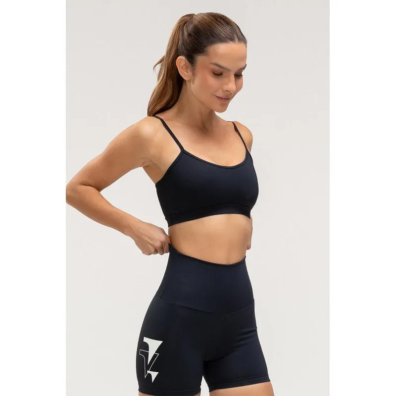 TOP FLEX COM BOJO REMOVÍVEL - ESSENTIALS 26 - PRETO M