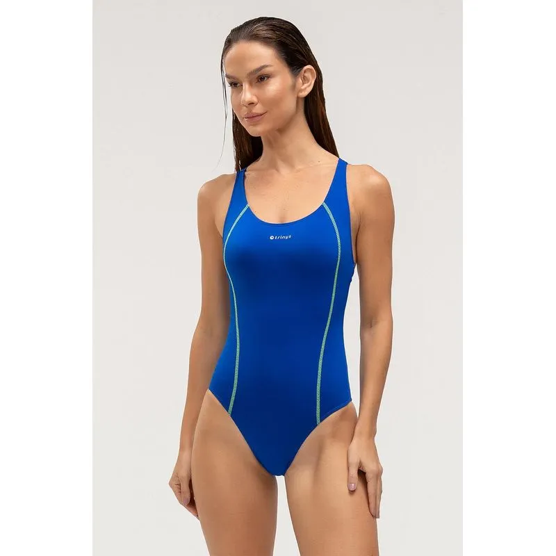 MAIÔ CONTRASTE FECHADO NAS COSTAS - SWIMWEAR 26/27 - AZUL NOITE P
