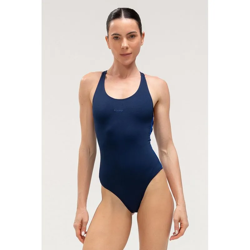 MAIÔ FRISO FECHADO NAS COSTAS COM TOUCA - SWIMWEAR 26/27 - MARINHO/AZUL NOITE P
