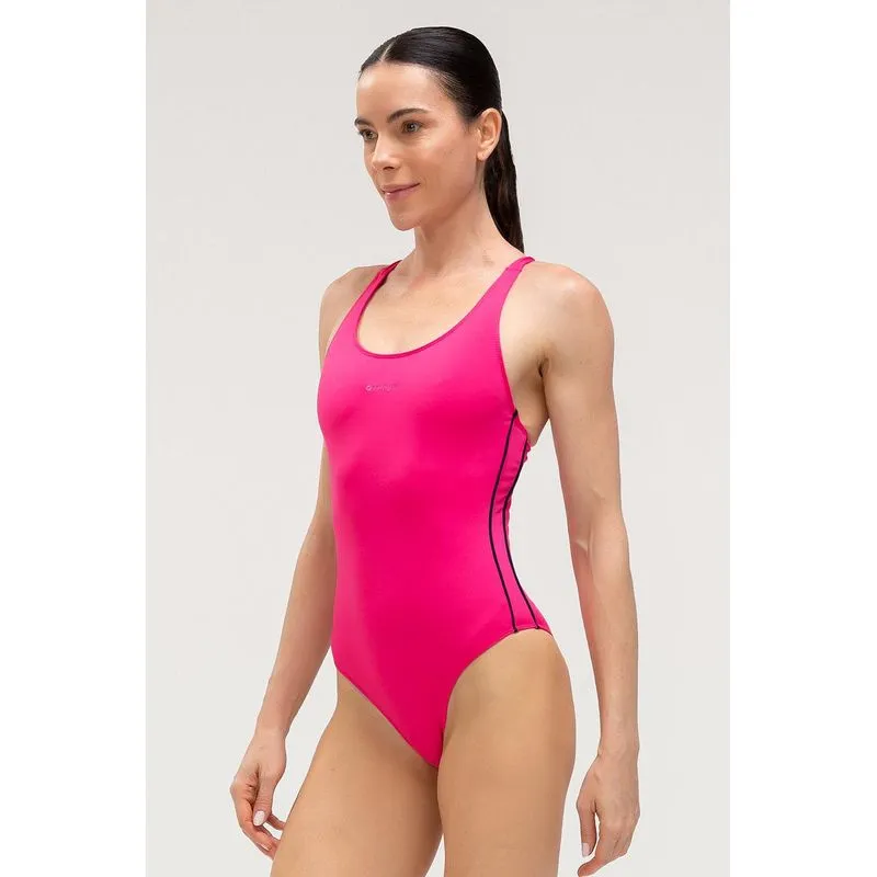 MAIÔ FRISO FECHADO NAS COSTAS COM TOUCA - SWIMWEAR 26/27 - PINK PP