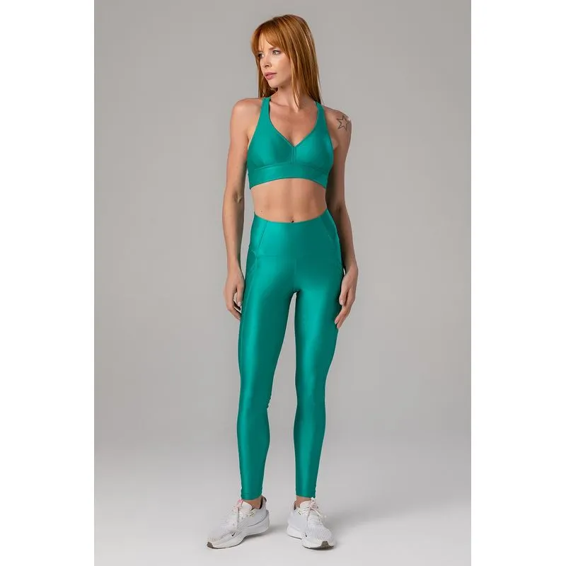CALÇA LEGGING COMFORT FIT ENERGY COM BOLSOS ADULTO - MALAQUITA G/L