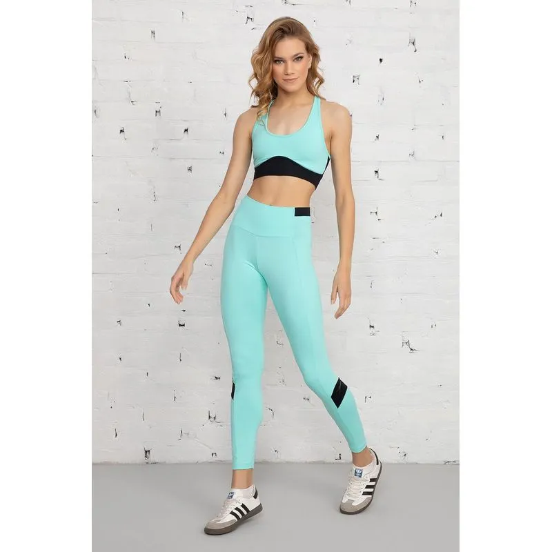 CALÇA LEDA - BE YOU/25 ADULTO - VERDE ARUBA / PRETO PP