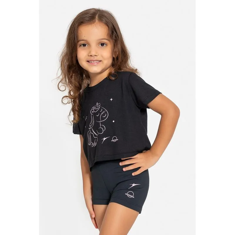 TOP MUNDO BAILARINÍSTICO/25 INFANTIL - PRETO P