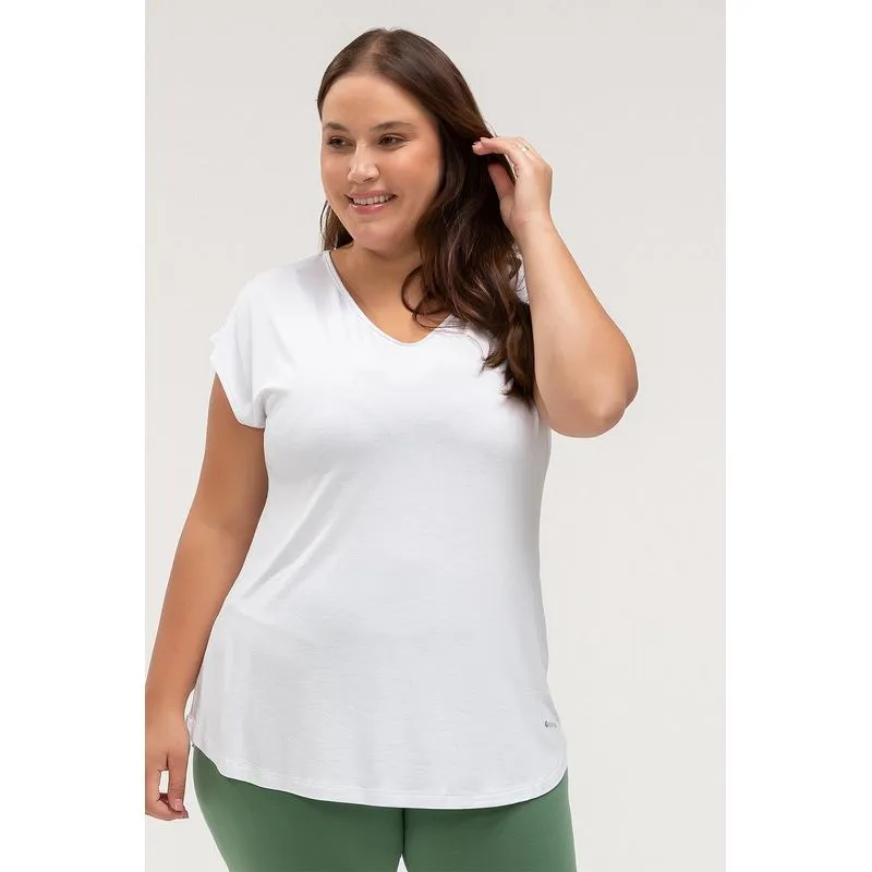 BLUSA FLUIDITY DECOTE V PLUS SIZE - ESSENTIAL 26 - BRANCO M