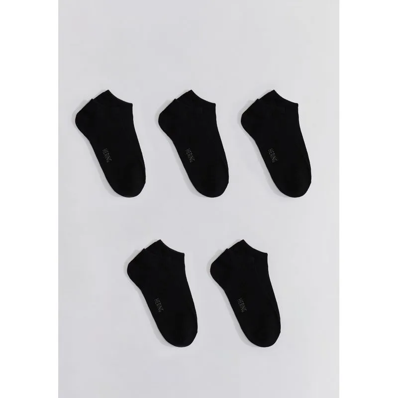 Kit 5 Pares De Meias Soquete Unissex - Preto M