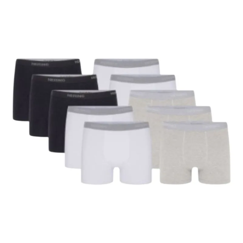 Kit 10 Cuecas Boxer G Hering Elastano Personalizado 4 Brancas 3 Pretas 3 Cinzas (MP)