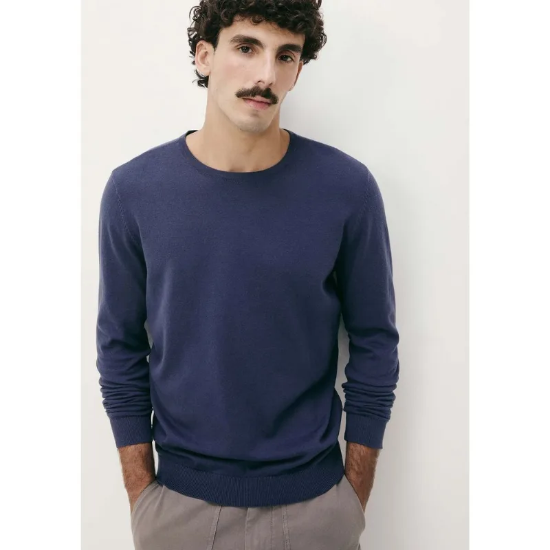Suéter Básico Masculino Regular - Azul XXG