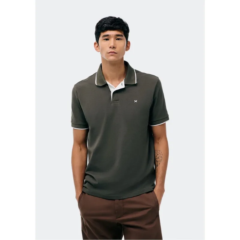 Camisa Polo Básica Masculina Em Piquet Com Bordado - Verde M